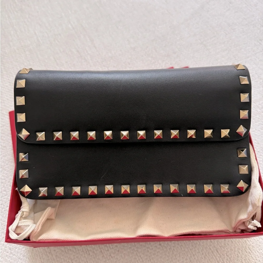 Valentino Rockstud Leather Wallet On Chain bag - Picture 2 of 10